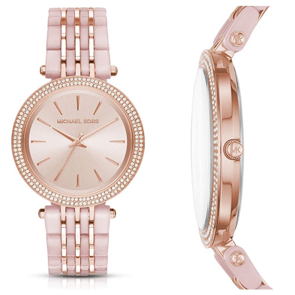 Michael Kors 39mm Rose-Tone Glitz Bracelet Watch - Picture 5 of 5